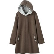 上品見えで柔らか!配色使いお出かけジャージコート Mサイズ モカ fr961673 961673004