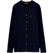 【ポロ・ビーシーエス】ケーブル柄ニットカーディガン Mサイズ ネイビー fr961727 961727004