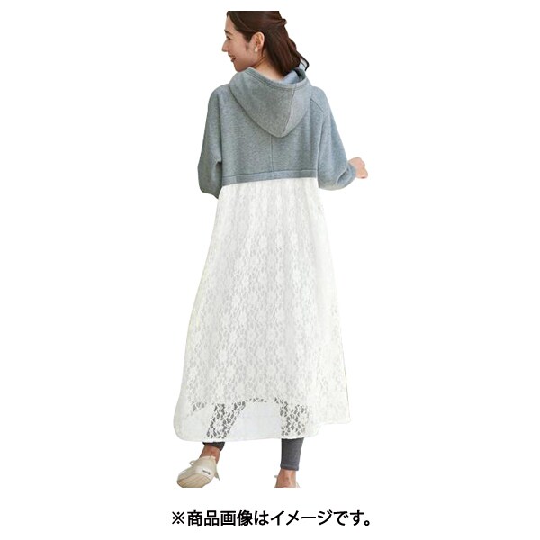 バックレースパーカーワンピース LLサイズ モクグレー fr961816 961816006