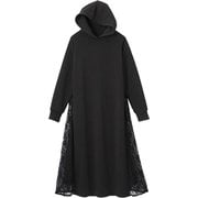 バックレースパーカーワンピース Mサイズ ブラック fr961816 961816007