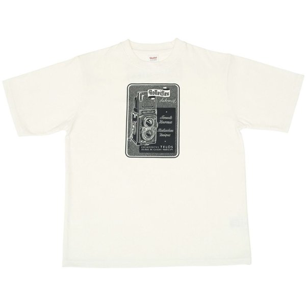 RL-046L-WH [ローライ 公式プロダクト 速乾・ドライTシャツ ROLLEIFLEX クリーム 男女兼用 Lサイズ]