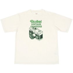 RL-048M-WH [ローライ 公式プロダクト 速乾・ドライTシャツ Rollei35 クリーム 男女兼用 Mサイズ]