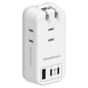 電源タップ ACコンセント 3口 / USB-A 1ポート / Type-C 2ポート PD 45W 対応 自動識別 リバーシブル AC-061