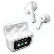 完全ワイヤレスイヤホン Bluetooth対応 タッチディスプレイ搭載 かんたん操作 ホワイト BL-136