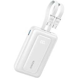 モバイルバッテリー Anker Zolo Power Bank （10000mAh 35W Built-In Dual USB-Cケーブル） ホワイト A1680N22
