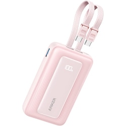 モバイルバッテリー Anker Zolo Power Bank （10000mAh 35W Built-In Dual USB-Cケーブル） ピンク A1680N52