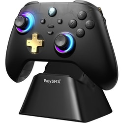 PCコントローラー PC/Switch/iOS/Android/Steam用ゲームパッド ワイヤレスチャージングドック ホール効果トリガー付き ジョイスティック/1000mAhバッテリー EasySMX D05