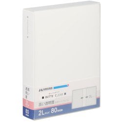 フォトアルバム ビュートクリア 2Lサイズ 80枚収納 ホワイト ABTC-2L80WT