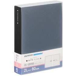 フォトアルバム ビュートクリア 2Lサイズ 80枚収納 ブラック ABTC-2L80BK