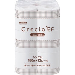 トイレットペーパー EFトイレットロール150m シングル 12ロール 10105