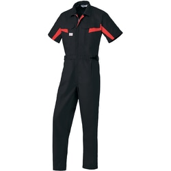 半袖つなぎ服 ブラック-5L 1511-006-5L