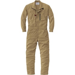 ストレッチつなぎ服 カーキ 3Lサイズ 23041-011-3L