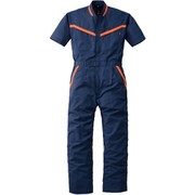反射型半袖つなぎ服 ネイビーブルー 4L 259-001-4L