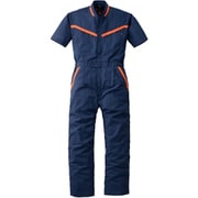 反射型半袖つなぎ服 ネイビーブルー L 259-001-L
