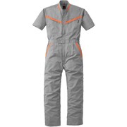 反射型半袖つなぎ服 シルバーグレー S 259-008-S