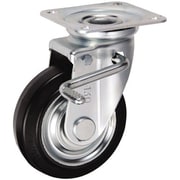 UKAI 中荷重用キャスター ストッパー付旋回(自在)金具 JBタイプ 耐熱ゴム 車輪径130mm CRJB-130