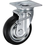 UKAI 中荷重用キャスター ストッパー付旋回(自在)金具 JBタイプ 耐熱ゴム 車輪径150mm CRJB-150