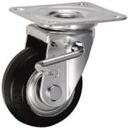 UKAI 中荷重用キャスター ストッパー付旋回(自在)金具 JBタイプ 耐熱ゴム 車輪径75mm CRJB-75