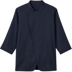 七分袖ショップコート ネイビー L LW0902-K3-L