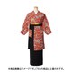 茶衣着（上） L （友禅調小紋） ミディアムレッド OD204-L