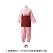 茶衣着(上) L (透かし文様に花柄) ピンク OD246-L