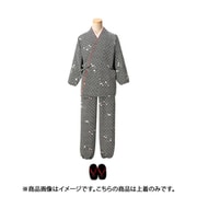 茶衣着(上) L (市松文様に菊花) ブラック OD249-L
