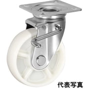 UKAI 中荷重用キャスター ストッパー付旋回(自在)金具 JBタイプ ナイロン 車輪径75mm PBJB-75