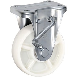 UKAI 中荷重用キャスター ストッパー付固定金具 KBZタイプ ナイロン 車輪径150mm PBKBZ-150