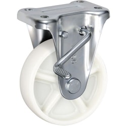 UKAI 中荷重用キャスター ストッパー付固定金具 KBZタイプ ナイロン 車輪径150mm PKBZ-150