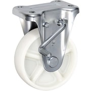 UKAI 中荷重用キャスター ストッパー付固定金具 KBZタイプ ナイロン 車輪径150mm PKBZ-150