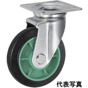 UKAI 中荷重用キャスター 旋回(自在)金具 Jタイプ ゴム 車輪径100mm PNAJ-100