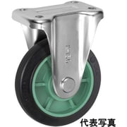 UKAI 中荷重用キャスター 固定金具 Kタイプ ゴム 車輪径100mm PNAK-100