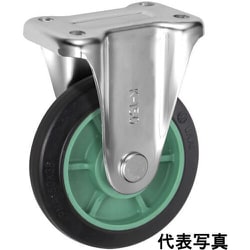 UKAI 中荷重用キャスター 固定金具 Kタイプ ゴム 車輪径130mm PNAK-130