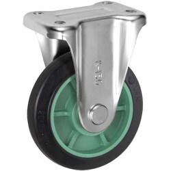 UKAI 中荷重用キャスター 固定金具 Kタイプ ゴム 車輪径150mm PNAK-150