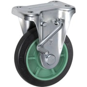 UKAI 中荷重用キャスター ストッパー付固定金具 KBZタイプ ゴム 車輪径150mm PNAKBZ-150