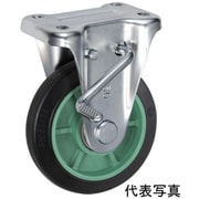 UKAI 中荷重用キャスター ストッパー付固定金具 KBZタイプ ゴム 車輪径130mm PNKBZ-130