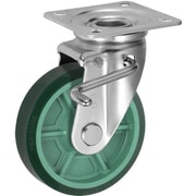 UKAI 中荷重用キャスター ストッパー付旋回（自在）金具 JBタイプ ウレタンゴム 車輪径150mm PNUAJB-150