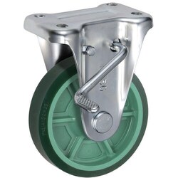 UKAI 中荷重用キャスター ストッパー付固定金具 KBZタイプ ウレタンゴム 車輪径150mm PNUAKBZ-150