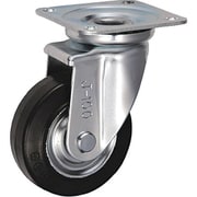 UKAI 中荷重用キャスター 旋回(自在)金具 Jタイプ ゴム 車輪径100mm SJ-100