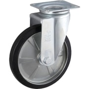 UKAI 中荷重用キャスター 旋回(自在)金具 Jタイプ ゴム 車輪径300mm SJ-300