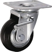 UKAI 中荷重用キャスター ストッパー付旋回(自在)金具 JBタイプ ゴム 車輪径75mm SJB-75