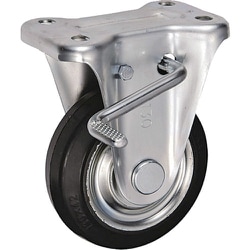 UKAI 中荷重用キャスター ストッパー付固定金具 KBZタイプ ゴム 車輪径130mm SKBZ-130