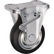 UKAI 中荷重用キャスター ストッパー付固定金具 KBZタイプ ゴム 車輪径130mm SKBZ-130