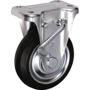 UKAI 中荷重用キャスター ストッパー付固定金具 KBZタイプ ゴム 車輪径150mm SKBZ-150