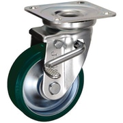 UKAI 中荷重用キャスター ストッパー付旋回(自在)金具 JBタイプ ウレタンゴム 車輪径100mm SUIJB-100