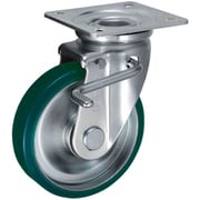 UKAI 中荷重用キャスター ストッパー付旋回(自在)金具 JBタイプ ウレタンゴム 車輪径150mm SUIJB-150