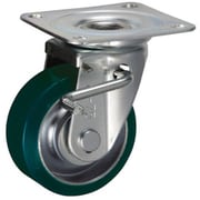 UKAI 中荷重用キャスター ストッパー付旋回(自在)金具 JBタイプ ウレタンゴム 車輪径75mm SUIJB-75