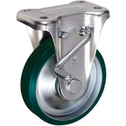 UKAI 中荷重用キャスター ストッパー付固定金具 KBZタイプ ウレタンゴム 車輪径150mm SUIKBZ-150