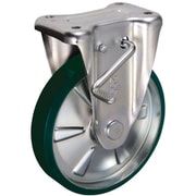 UKAI 中荷重用キャスター ストッパー付固定金具 KBZタイプ ウレタンゴム 車輪径200mm SUIKBZ-200