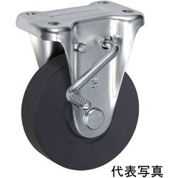UKAI 中荷重用キャスター ストッパー付固定金具 KBZタイプ MCナイロン 車輪径75mm UWAKBZ-75